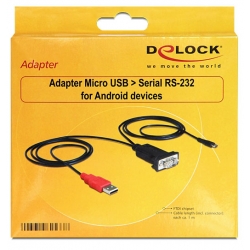Przejście - Adapter DB9 wt - micro USB wt + USB wt