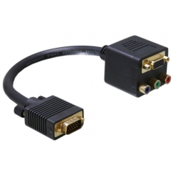 Rozgałęziacz - Adapter VGA wt - VGA gn + RGB gn (kablowy)