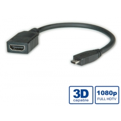 Adapter Kablowy micro HDMI wt - HDMI gn