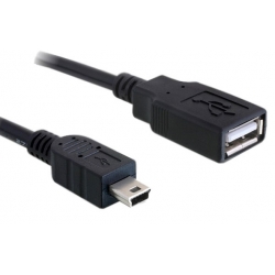 Przejście - Adapter USB typ A gn - Mini USB wt (0,5m)