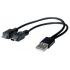 Adapter Kablowy USB-A wt - USB mini-B+ USB micro-B wt