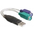 Przejście - Adapter USB typ A wt - 2 x PS/2