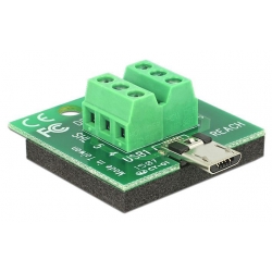 Adapter USB micro 2.0 typ B gn - Terminal Blokowy 6pin