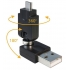 Adapter USB wt - micro USB wt (Obrotowy)