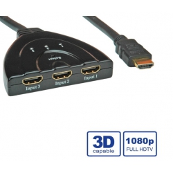 SWITCH HDMI 3 gn wej - 1 gn wyj  Z Przełącznikiem Full HD