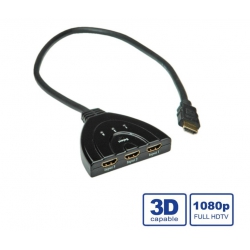 SWITCH HDMI 3 gn wej - 1 gn wyj  Z Przełącznikiem Full HD