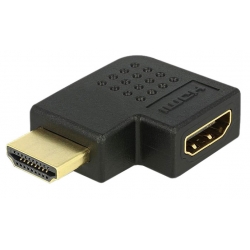 Adapter HDMI wt - HDMI gn (90°) Lewostronny