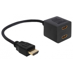 Rozgałęziacz - Adapter HDMI wt -  2x HDMI gn (kablowy)