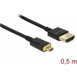 Przyłącze HDMI wt - HDMI wt micro (0.5M) 4K Slim