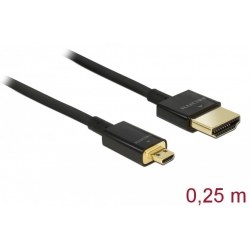 Przyłącze HDMI wt - HDMI wt micro (0.25M) 4K Slim