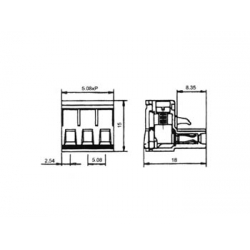 Listwa PCB 4 x 10A/ 300V (gniazdo)