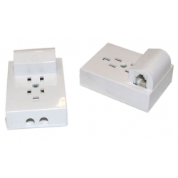 Gniazdo Modularne Natynkowe RJ 11(puszka)+PL gn