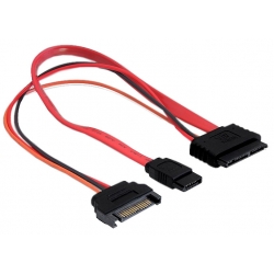 Adapter Kablowy Micro SATA 16pin + Zasilanie SATA 15pin - SATA 7pin