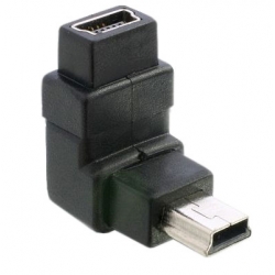 Przejście - Adapter mini USB wt - mini USB gn (Kątowe)