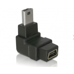 Przejście - Adapter mini USB wt - mini USB gn (Kątowe)
