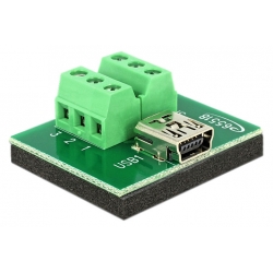 Adapter mini USB typ B gn - Terminal Blokowy 6pin