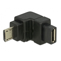 Adapter micro USB-B gn - micro USB-B wt (Kątowy)