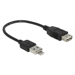 Przyłącze Combo USB typ A wt + micro typ B  wt - USB typ A gn