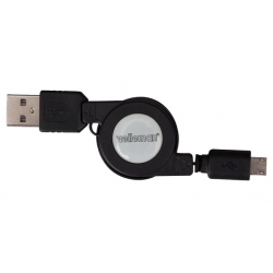 Przyłącze USB 2.0 typ A gn - USB 2.0 micro typ B wt (0.8M)