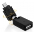 Przejście - Adapter USB typ A gn - Micro USB wt (Obrotowe)