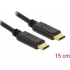 Adapter Kablowy USB 3.1 typ C wt - USB typ C wt 15 cm 5A z E-Marker