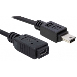 Przyłącze USB mini typ B wt - USB micro typ B gn (1.0M)