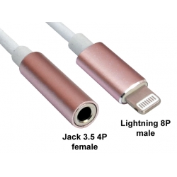 Adapter Lightning iPHONE wt - Jack 3,5mm 4pin gn