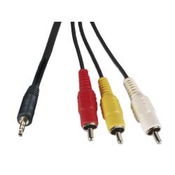 Przyłącze 3x Cinch wt - 3,5 Jack 4pin wt (5.0M)