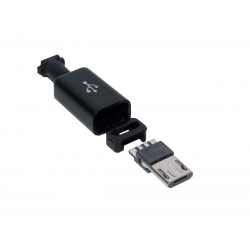 Wtyk Micro USB-B 5p Czarny
