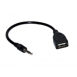 Przejście - Adapter Kablowy USB-A gn - Jack 3,5mm 4pin wt