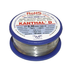 Drut Oporowy Grzejny Kanthal D 0.35mm 100 gram