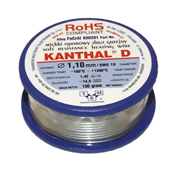 Drut Oporowy Grzejny Kanthal D 1.10mm 100 gram