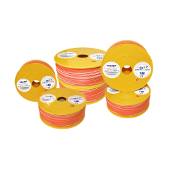 Przewód Pojedynczy LGY 0,75mm Pomarańczowo/Biały (100M)
