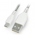 Przyłącze USB typ A wt - USB micro typ B wt (3.0M) Oplot Nylonowy
