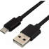 Przyłącze USB typ A wt - USB micro typ B wt (1.0M) W Czarnym Oplocie
