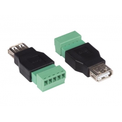 Adapter USB typ A gn - Terminal Blokowy 5pin